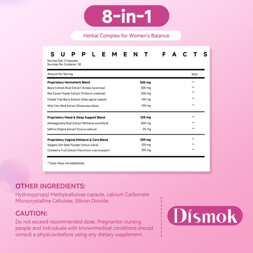 Menopause Supplements for Women - Hot Flash & Night Sweat Relief, Mood & Sleep Support, Feminine Comfort - Exclusive Perimenopause Formula, 3rd Party Lab Tested, Non-Hormonal, Drug-Free