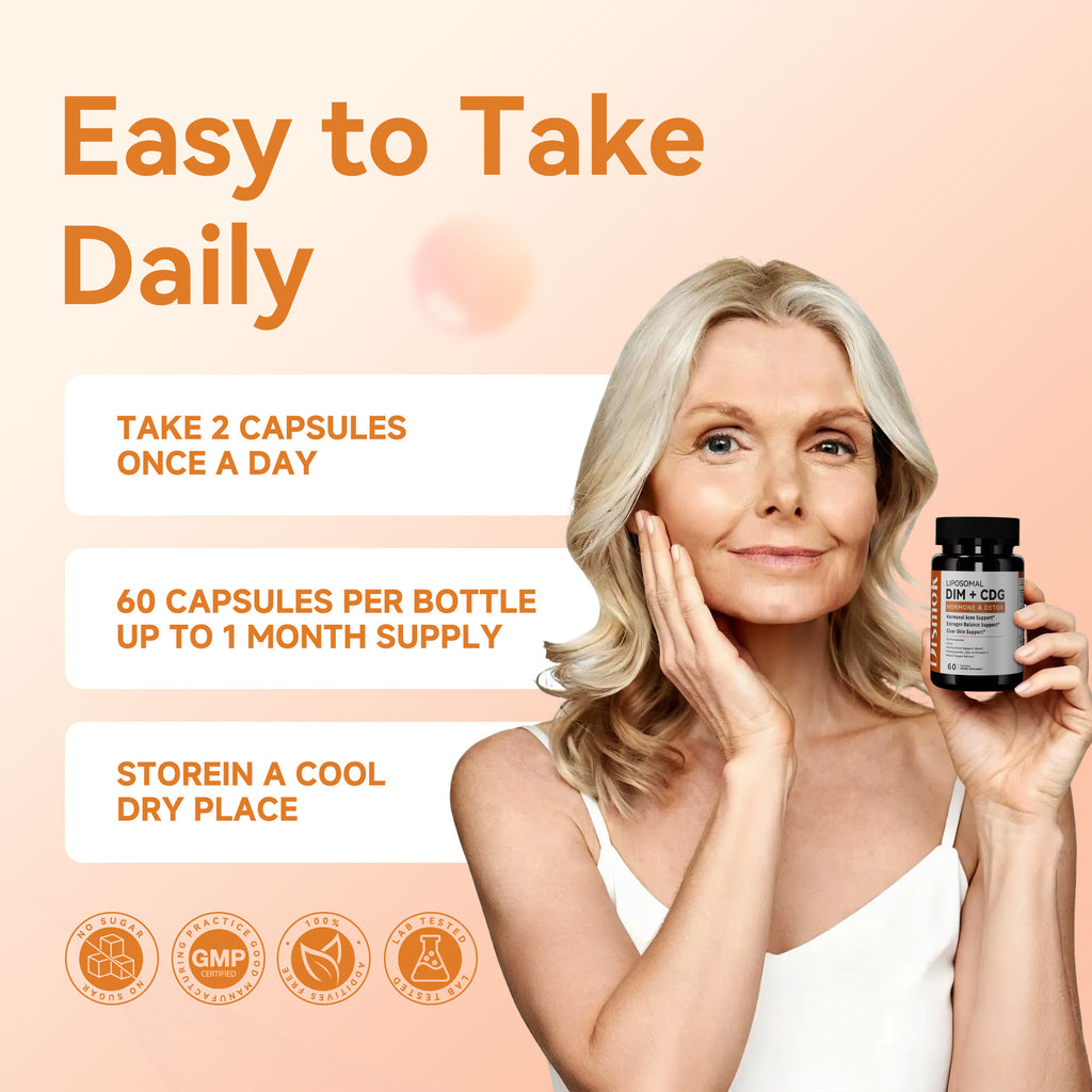 DIM Supplement 400 mg | Advanced Liposomal Multi-Action Complex for Estrogen Balance in Women & Men | Supports Hormonal Acne, Healthy Estrogen Metabolism & Clear Skin | Third-Party Tested