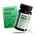 Moringa Capsules – 24,000mg Equivalent Pure Moringa Leaf per Serving – Super Green Herbal Formula Supports Energy, Inflammation & Digestive Health – 100% Natural, Vegan, Sugar-Free, Third-Party Tested